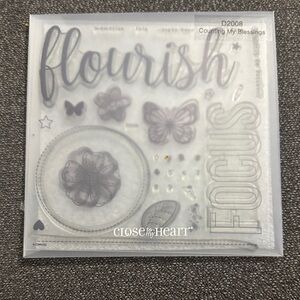 Close to My Heart Flourish Stamp Set - Gray